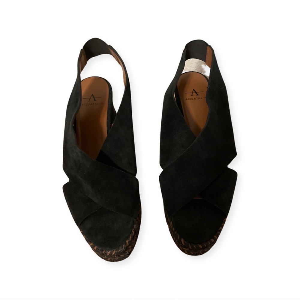 Suede Aquatalia platform sandals